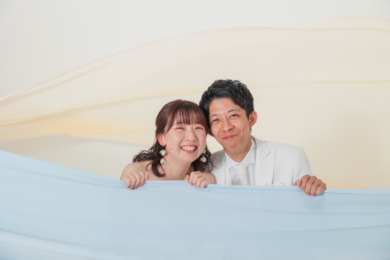 くっついてニコニコ