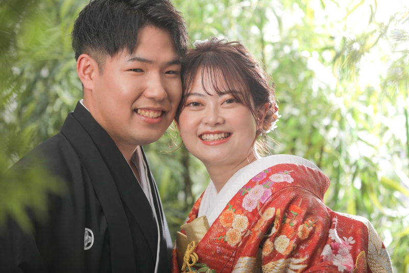 晴天下での竹林撮影