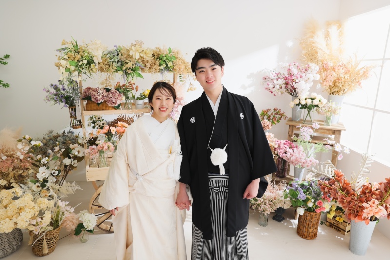 白壁だけじゃなくお花屋さんブースでも