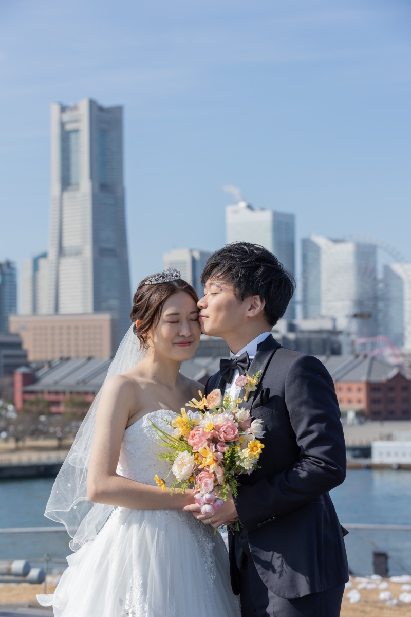 幸せそうなお二人の表情を