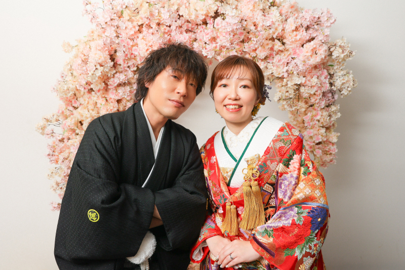 桜のアーチでかわいく！