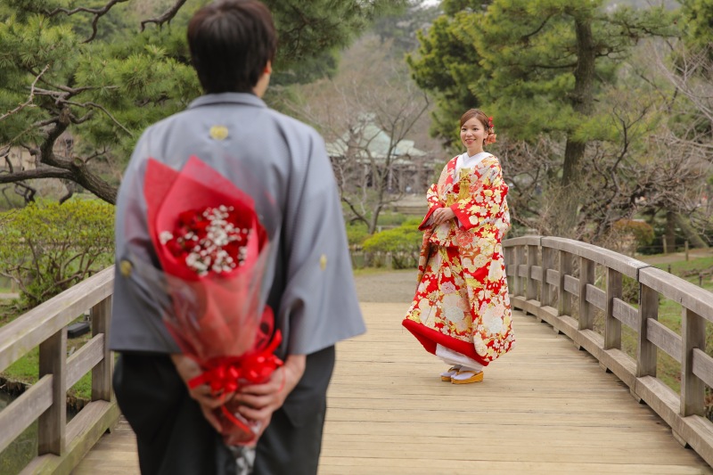 橋の上でプロポーズ