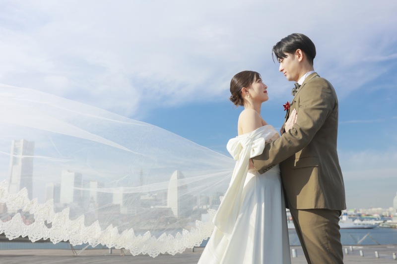 風にゆれるベールと共に！