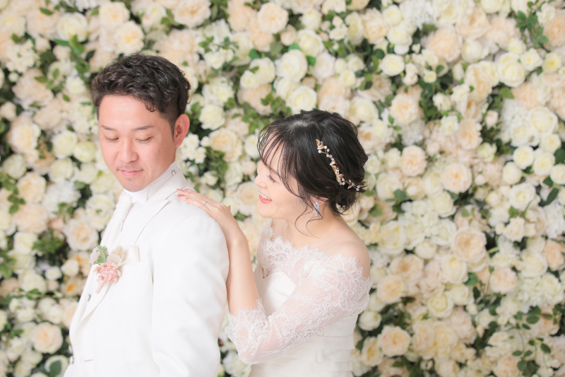 続いてはバラの背景で