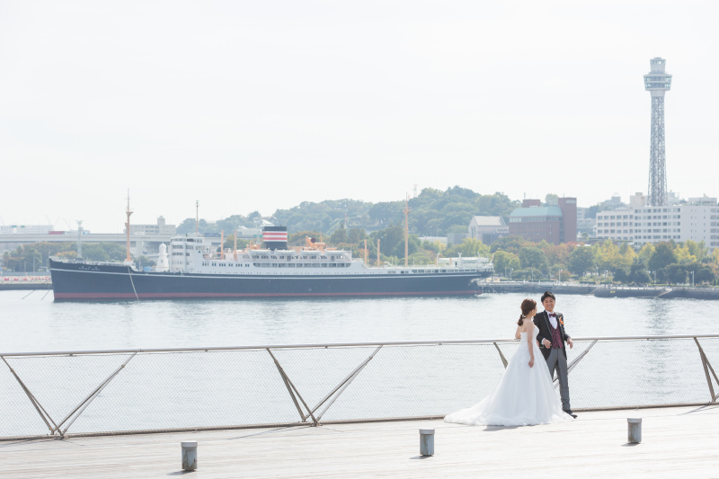 山下公園側の風景といっしょに♪