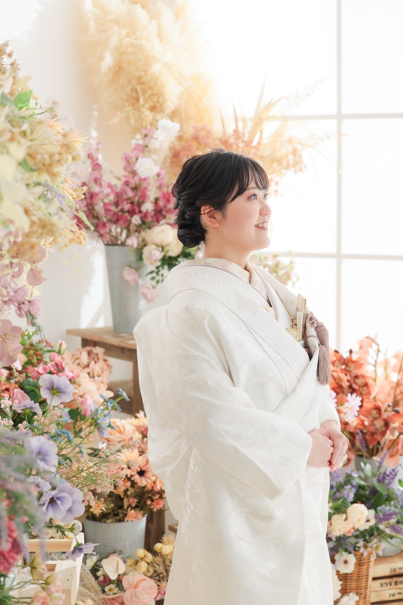 角度を変えてご新婦様のソロカット！！