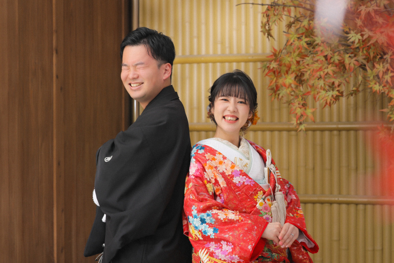 くしゃっとした笑顔