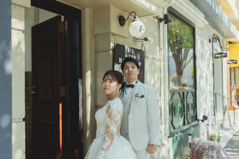 お二人の思い出の場所での撮影で
