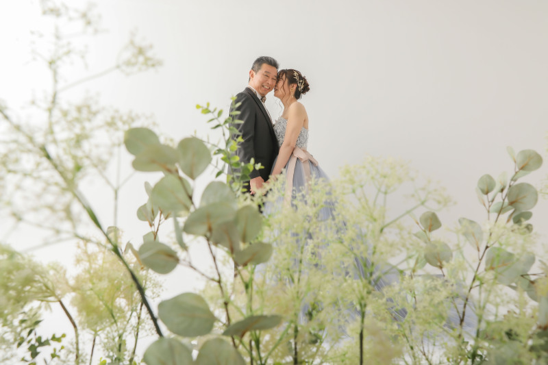 つぎは緑を前ボケにして