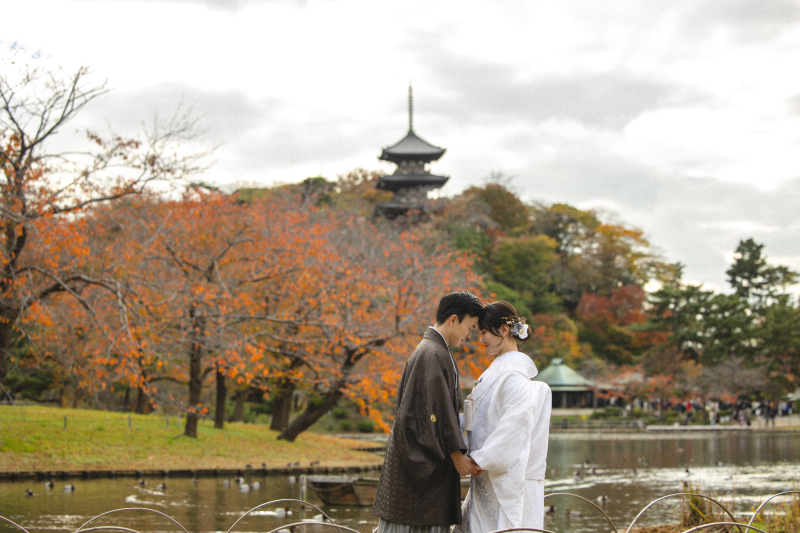 おでこをくっつけて