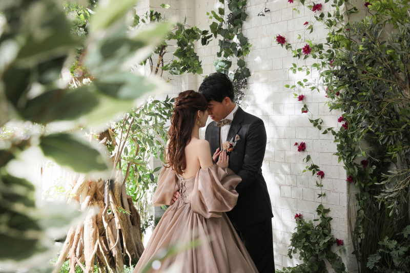 おでこをくっつけて