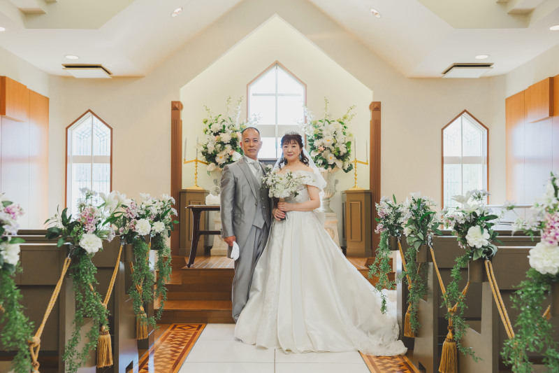 自然の光が入り込む教会で