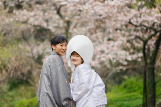 早春の三溪園、笑顔あふれる三渓園撮影