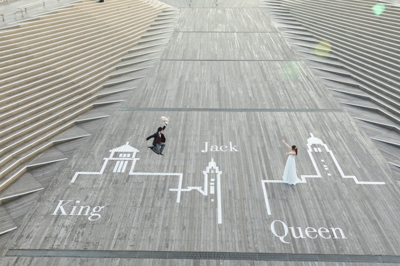 三塔のイラストと