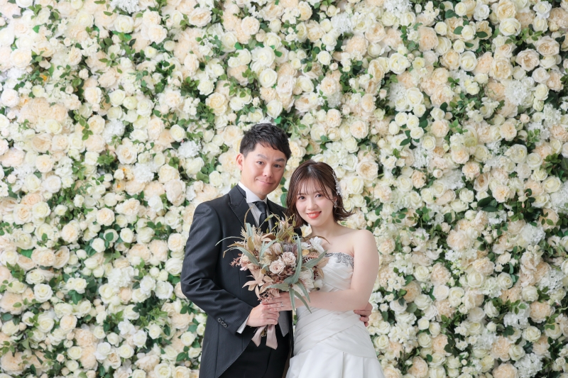 薔薇の背景で！