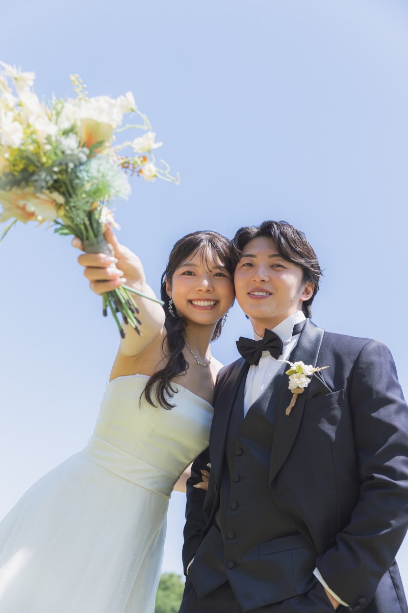 爽やかな青空と！