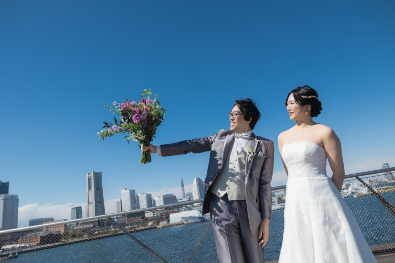 新婦さんの妹さんが作ったブーケと