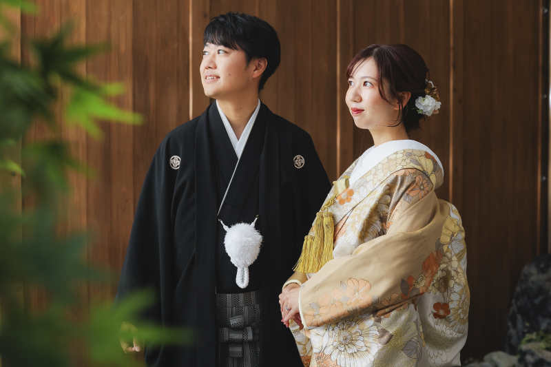 春先の緑を使って