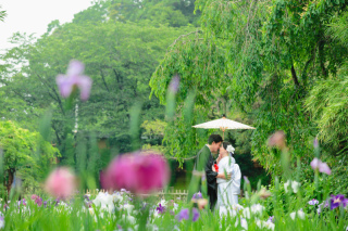 雨降りの日もロケを楽しんでphoto by谷澤明美