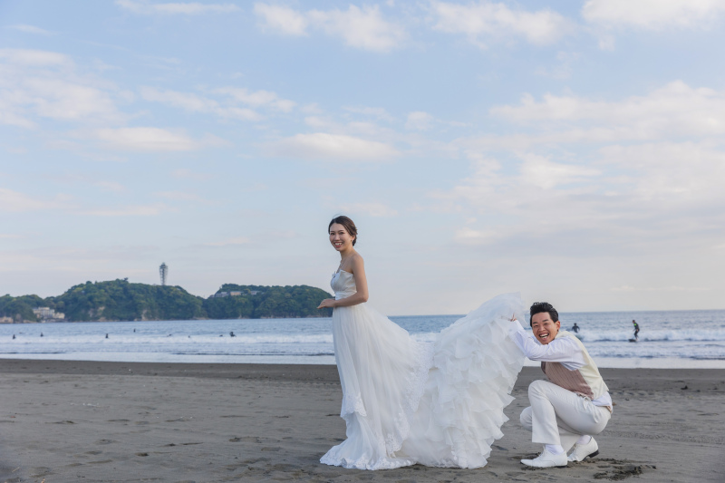 ご新郎様に手伝ってもらって