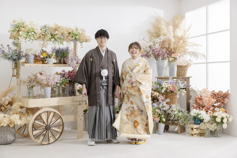 和装でお二人のお写真からスタート！
