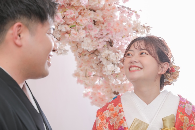 自然な笑顔で撮影