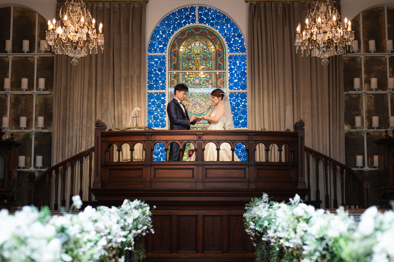 指輪交換のシーン