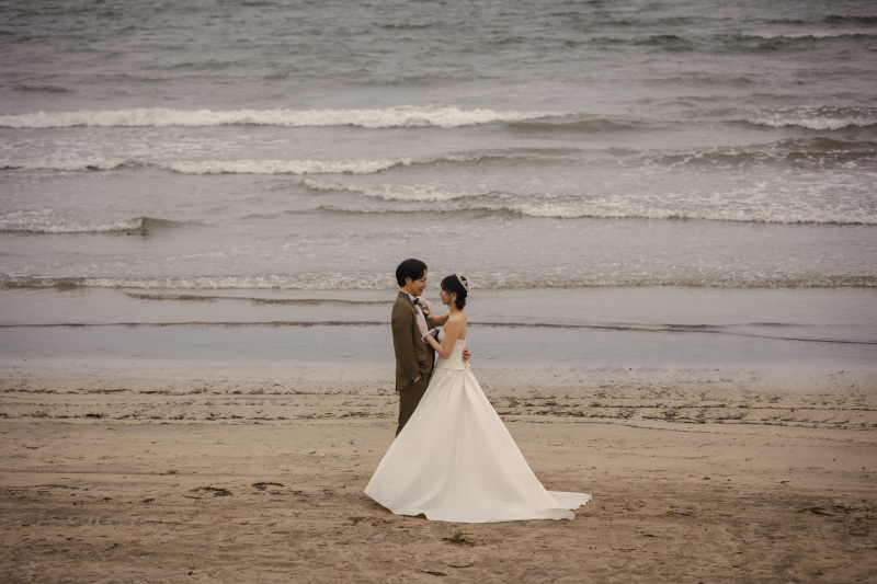 背景は海一面に