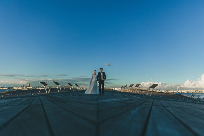 大さん橋の真ん中で