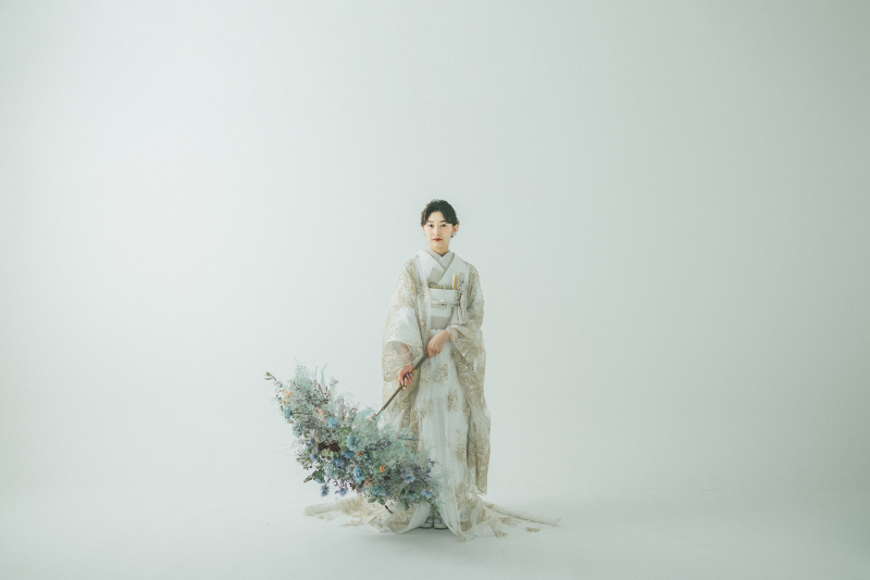 ドライフラワーの傘