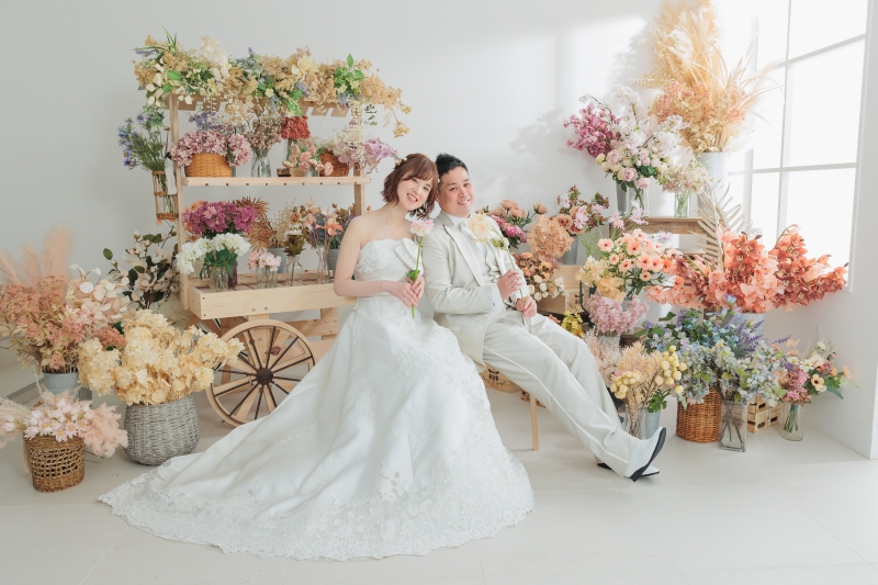 お花いっぱいのスタジオで♪