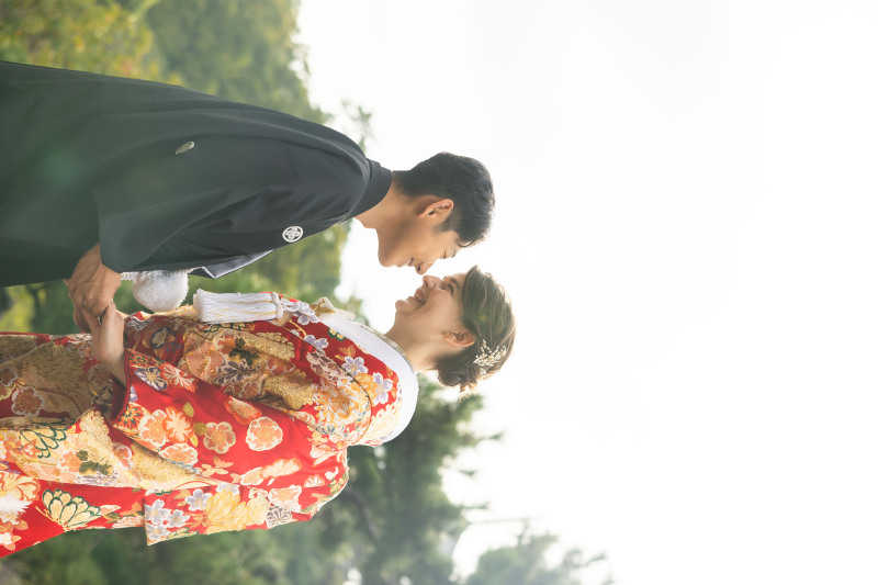 広い日本庭園で