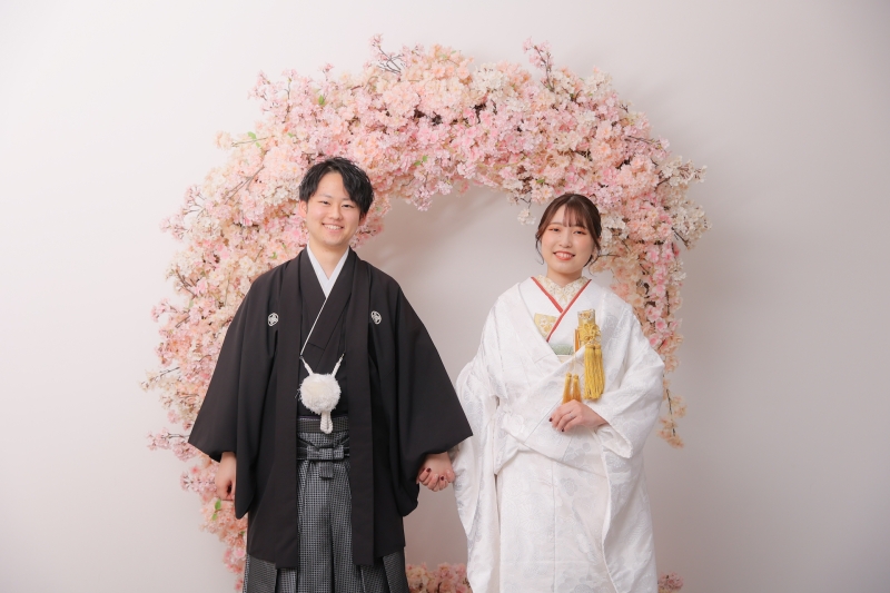 ふんわり桜色で