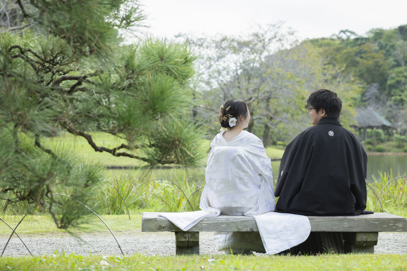 ベンチで一休み