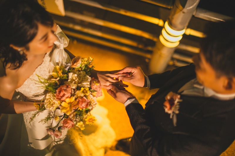 指輪をつけてくだいました！