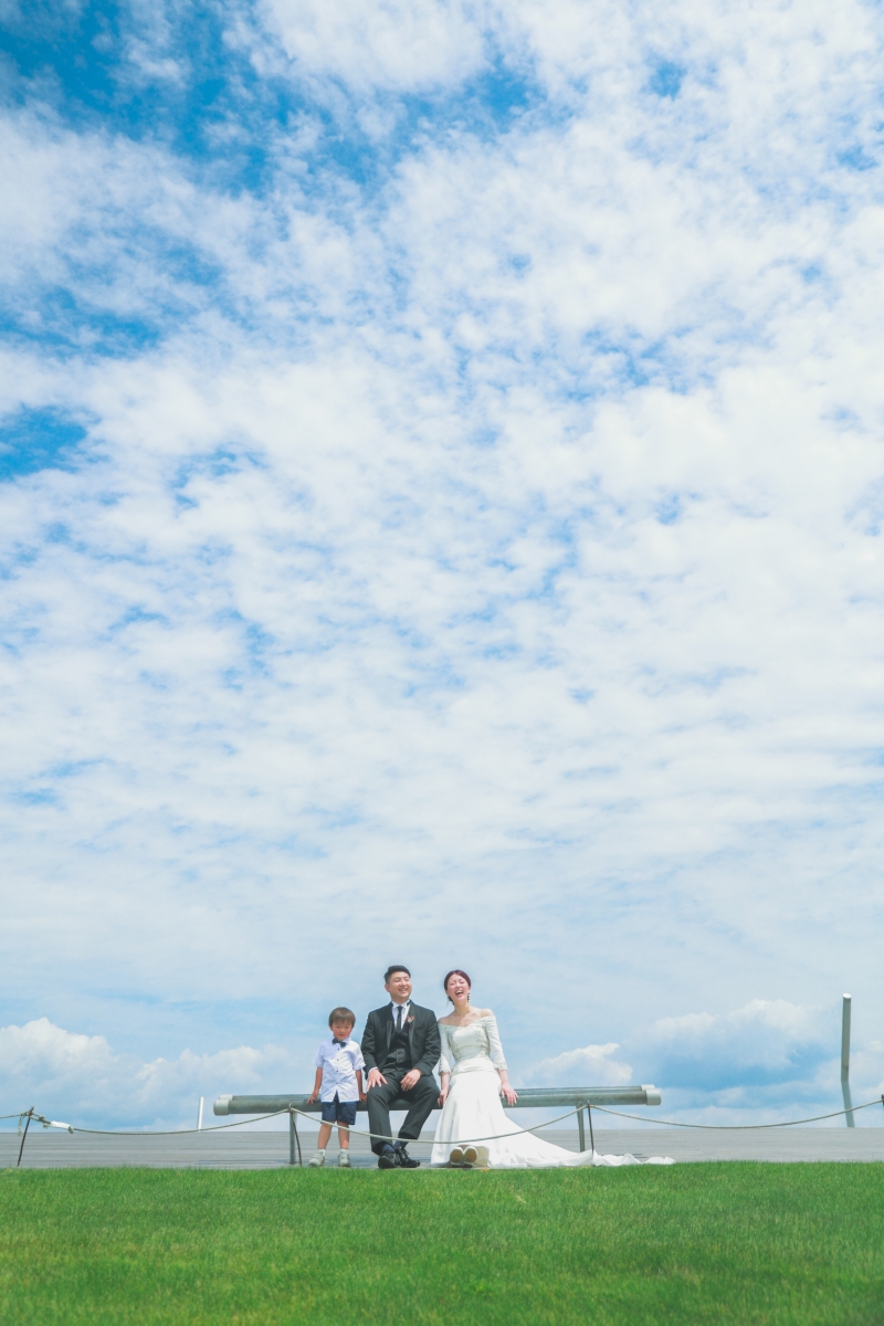 お子さんと並びながら