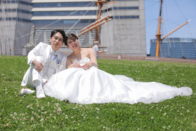 お二人で仲良く寄り添って