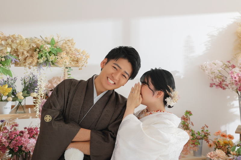 和装洋装でスタジオ撮影♪