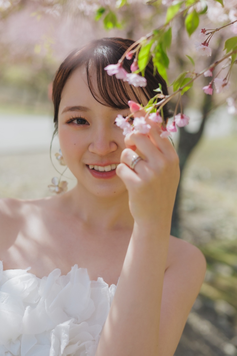 桜越しに