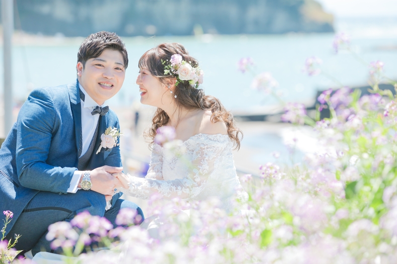 春のお花に囲まれて