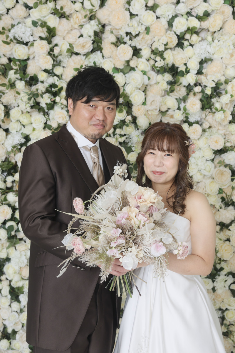 お花に囲まれて