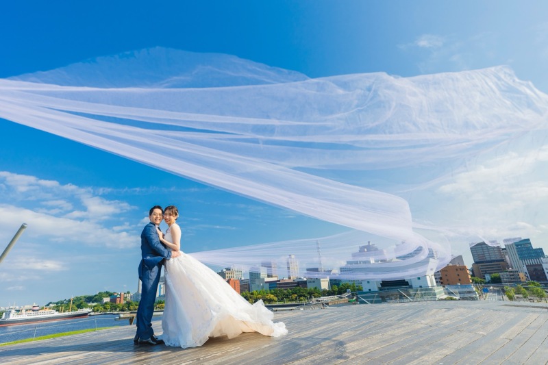 最後はベールのカット