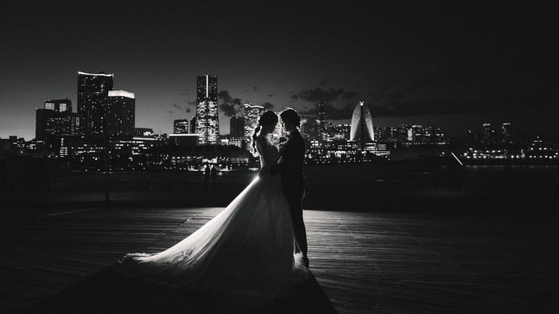 日も落ちた時間に