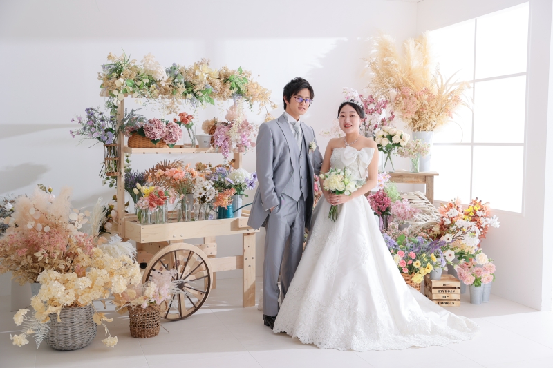 まずはお花の背景で