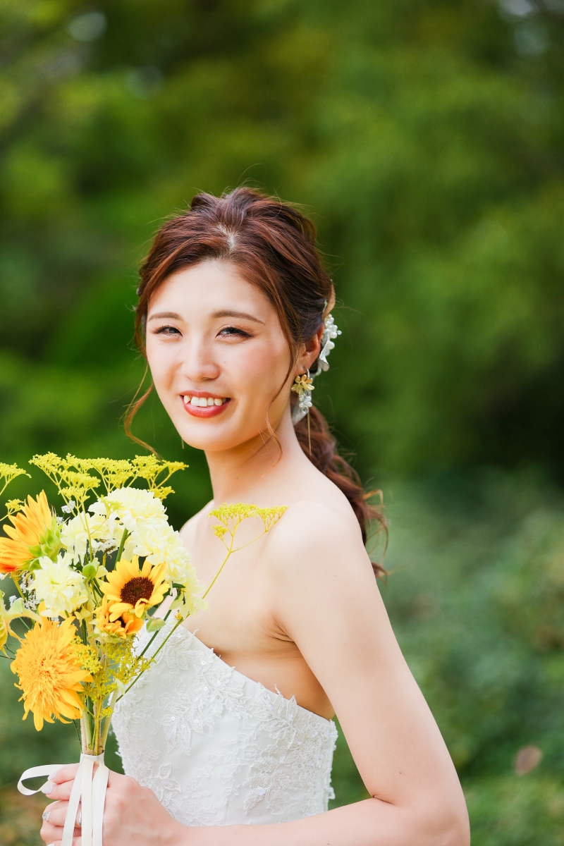 お嫁さんお気に入りのひまわりの花