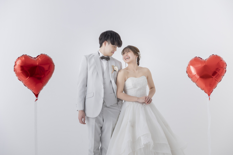 お二人ではハートの風船も