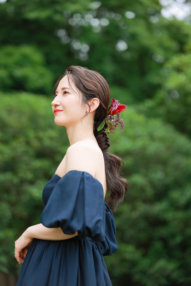 ネイビーカラードレスがお似合い♡