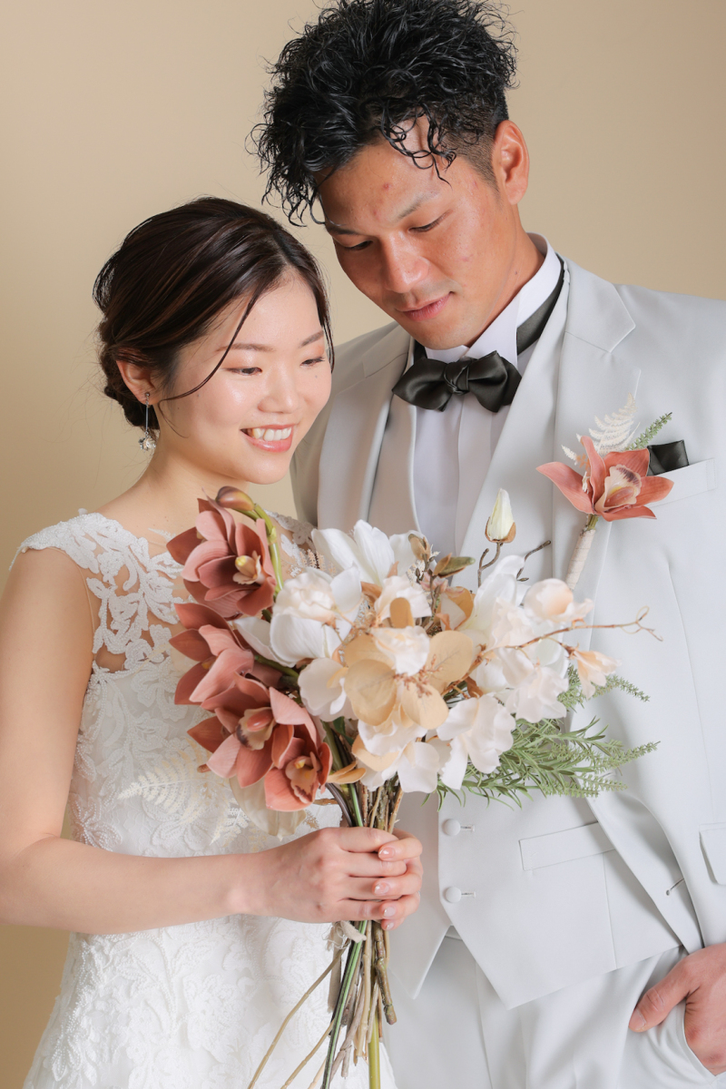 ブーケを見つめて