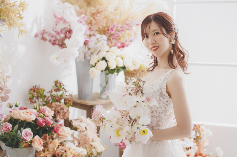 お花屋さんの背景で