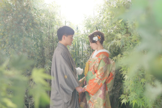 屋内庭園スタジオで残す和装フォト